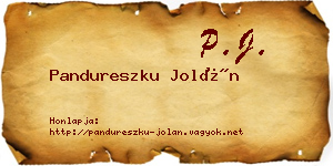Pandureszku Jolán névjegykártya